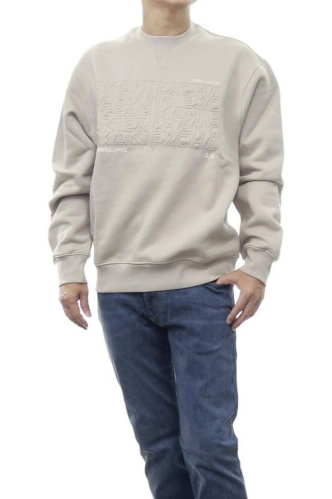Armani Exchange Erkek Fermuarlı Sweatshirt Bej 6DZMAAZJKAZ - 1