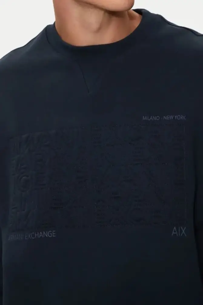 Armani Exchange Erkek Sweatshirt Lacivert 6DZMAAZJKAZ - 2