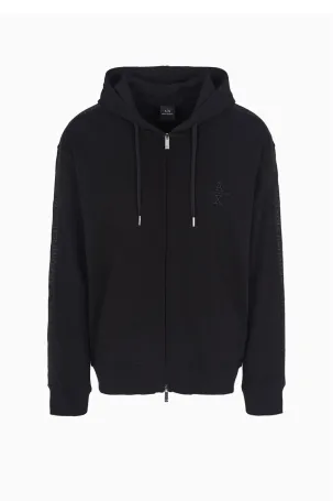 Armani Exchange Erkek Fermuarlı Sweatshirt Siyah 6DZMLCZJNNZ - 4