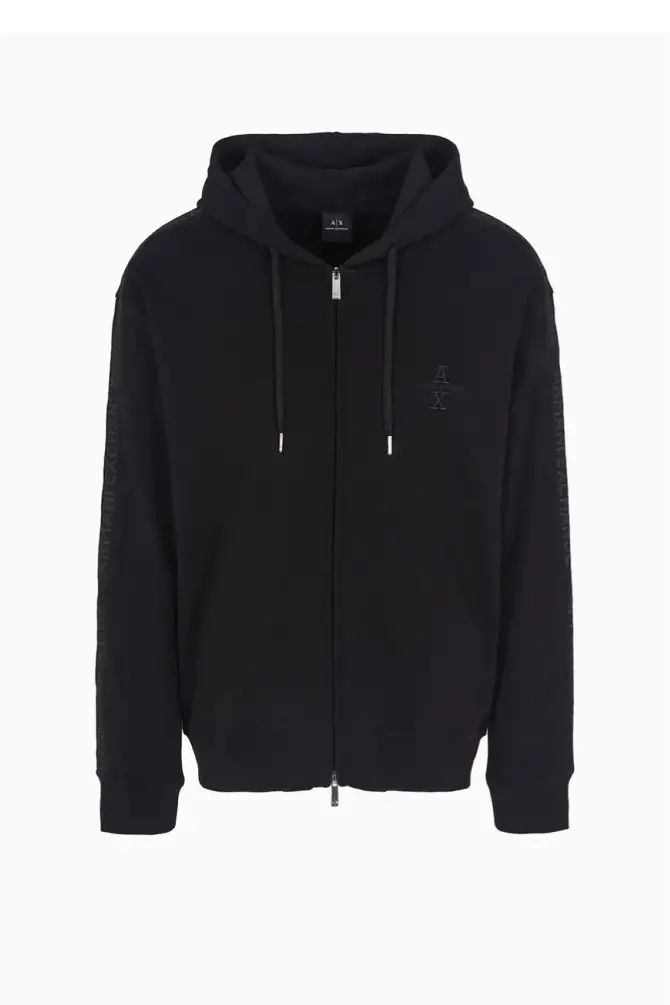Armani Exchange Erkek Fermuarlı Sweatshirt Siyah 6DZMLCZJNNZ - 4