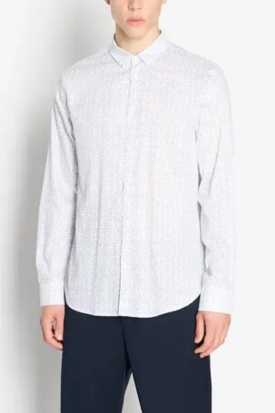Armani Exchange Erkek Gömlek Beyaz 6RZC45ZNZRZ - 1