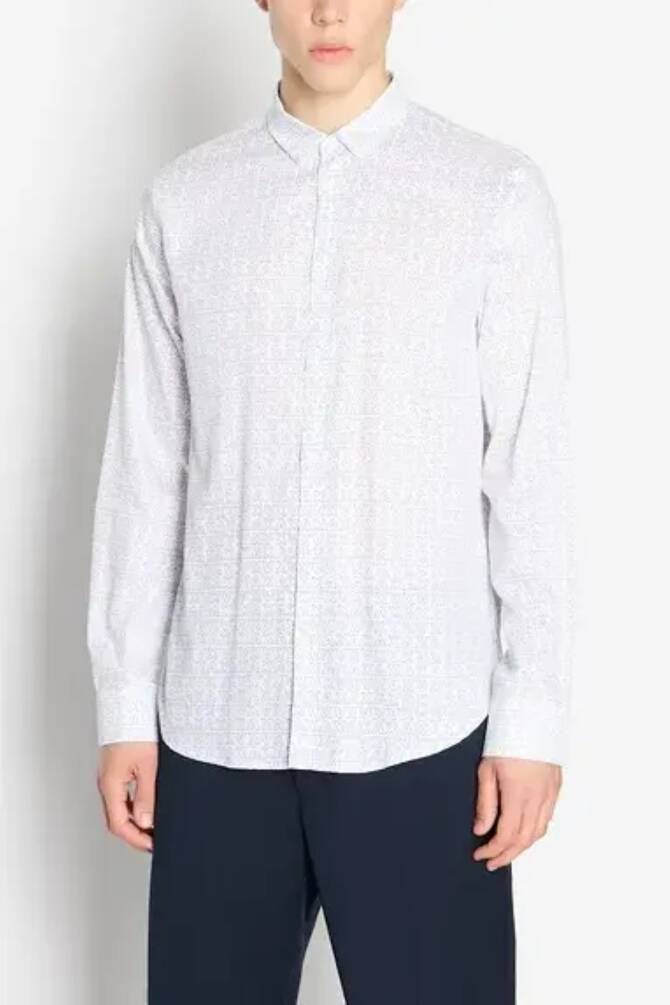 Armani Exchange Erkek Gömlek Beyaz 6RZC45ZNZRZ - 1