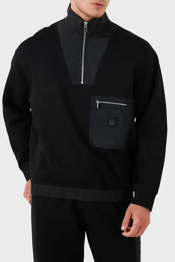 Armani Exchange Erkek Sweatshirt Siyah XM000083AF10818 - 1