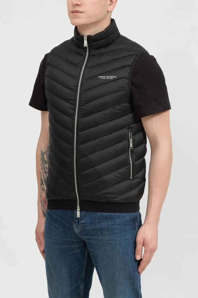 Armani Exchange Erkek Yelek Siyah 8NZQ52ZNW3Z - 4