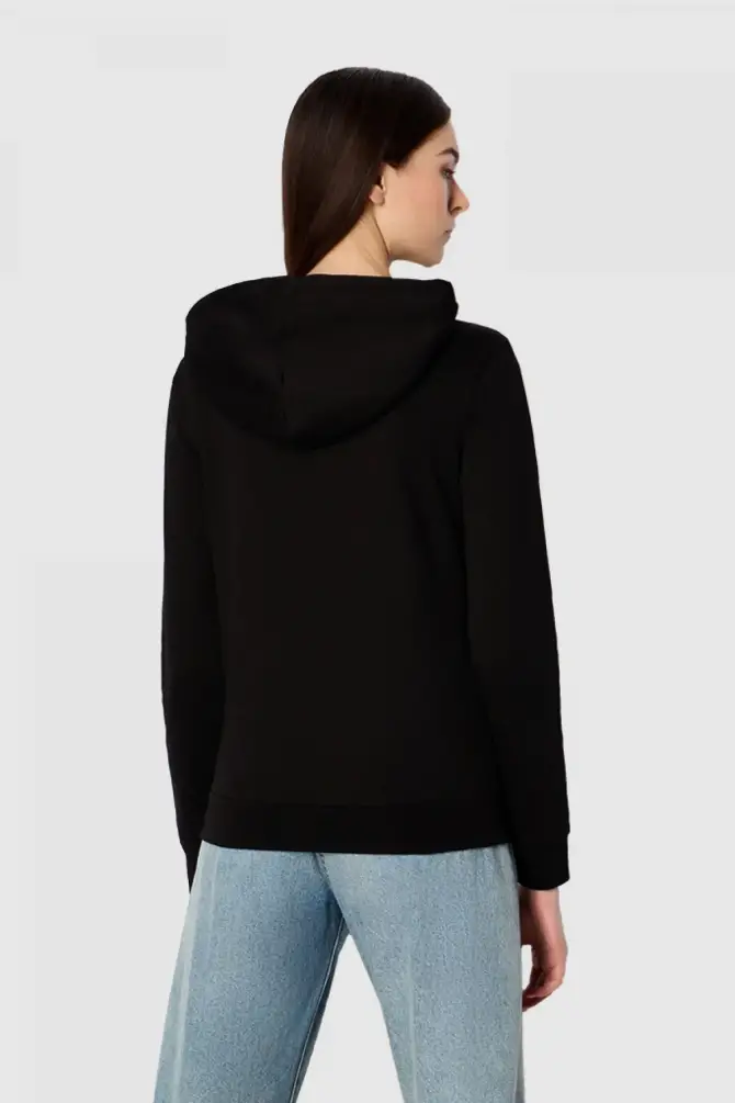 Armani Exchange Kadın Fermuarlı Sweatshirt Siyah 8NYM08YJ68Z - 4