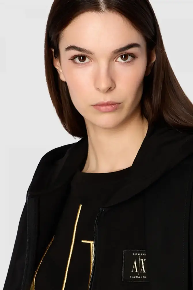 Armani Exchange Kadın Fermuarlı Sweatshirt Siyah 8NYM08YJ68Z - 3