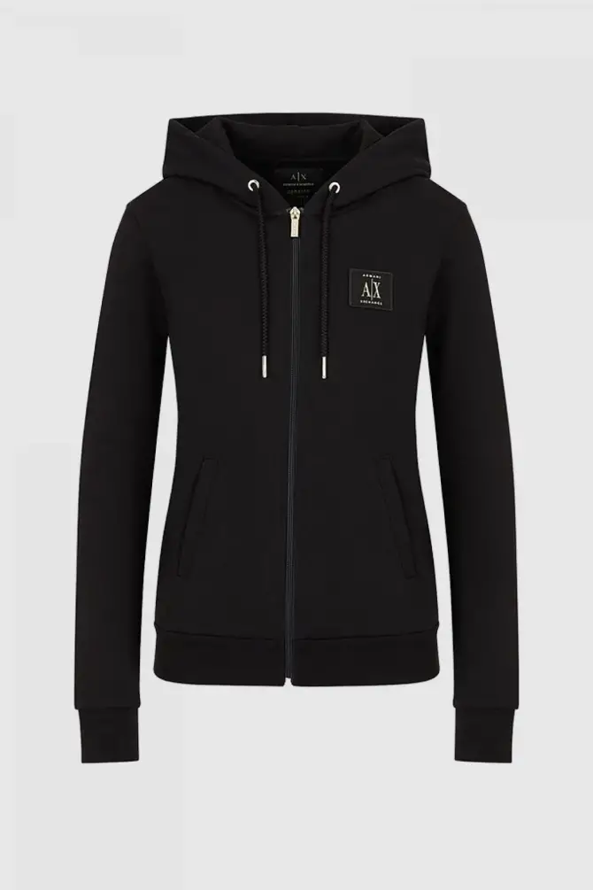 Armani Exchange Kadın Fermuarlı Sweatshirt Siyah 8NYM08YJ68Z - 5