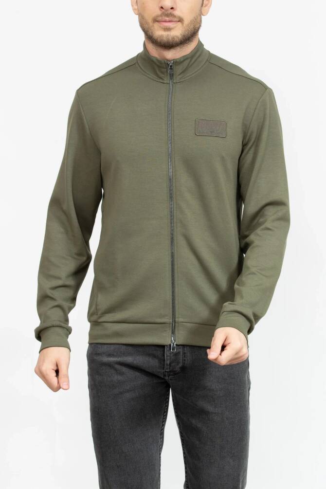 EA7 Erkek Sweatshirt Haki 6DPM83PJZKZ - 1