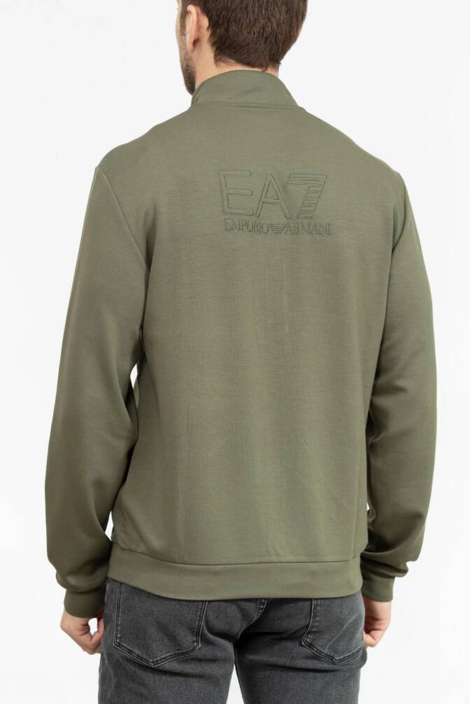 EA7 Erkek Sweatshirt Haki 6DPM83PJZKZ - 3