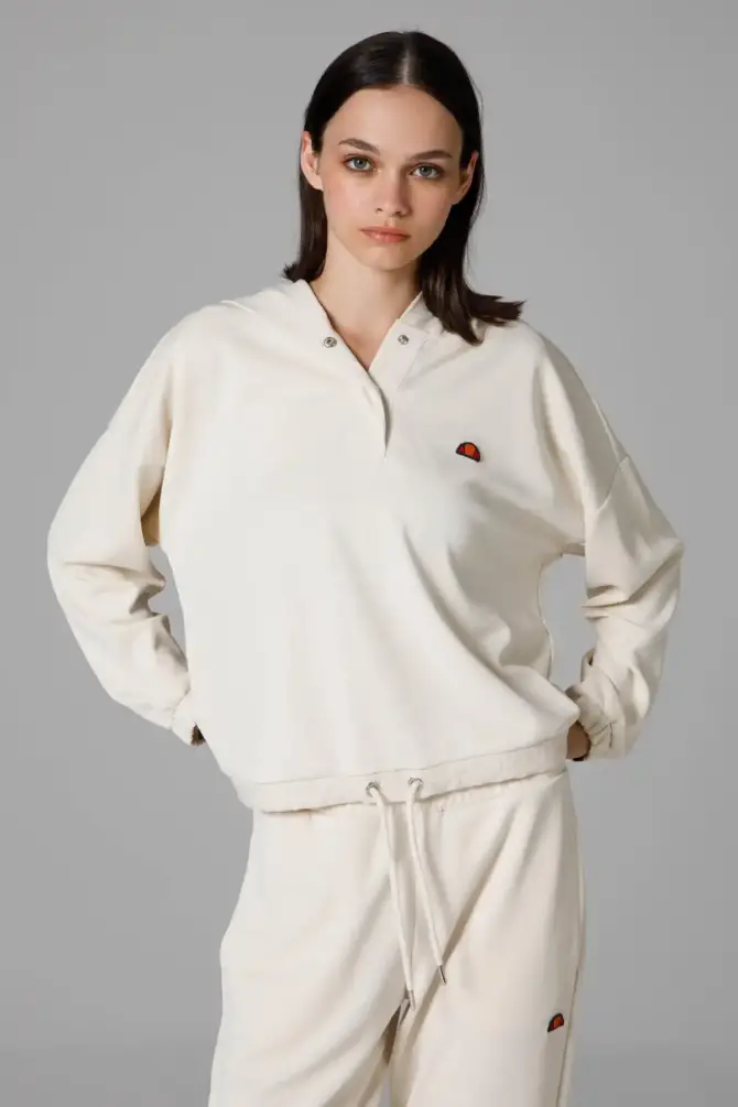 Ellesse Kadın Kapüşonlu Sweatshirt Beyaz - 1