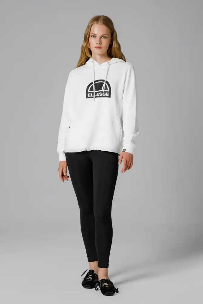 Ellesse Kadın Kapüşonlu Sweatshirt Beyaz - 2
