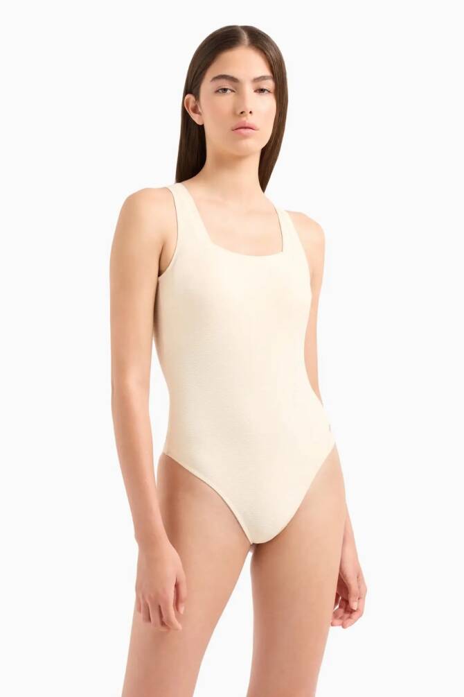 Emporio Armani Kadın Mayo Ekru - 1