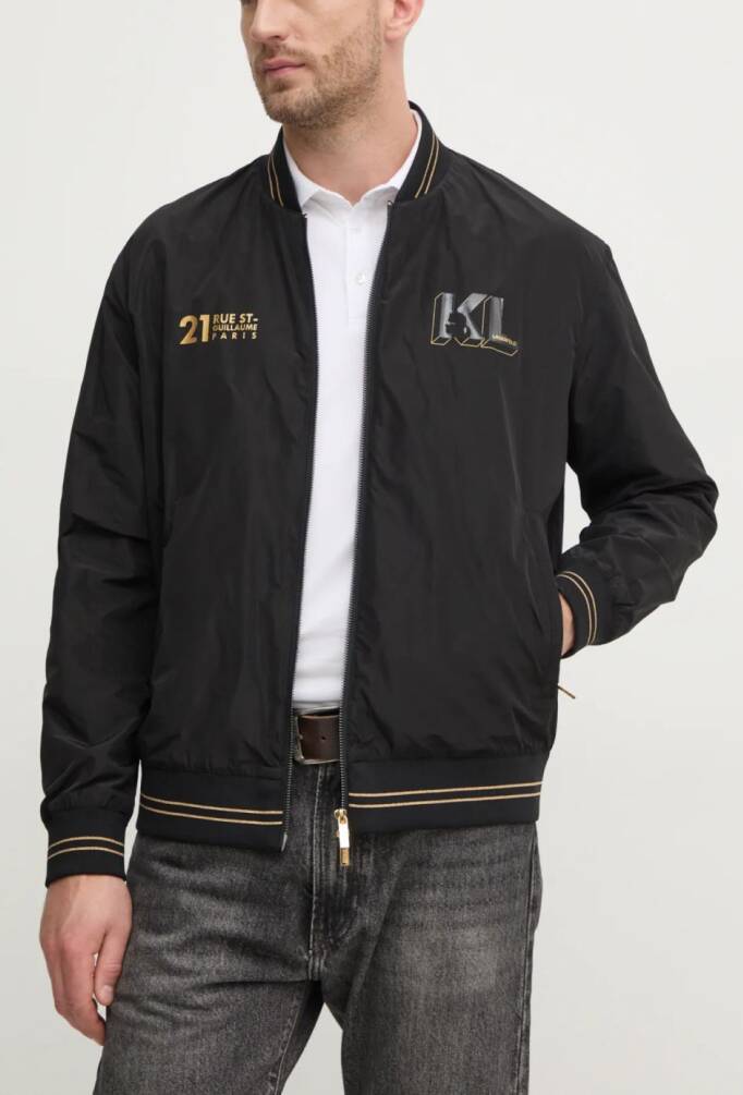 Karl Lagerfeld Erkek Mont Siyah 505405551501 BOMBER - 1