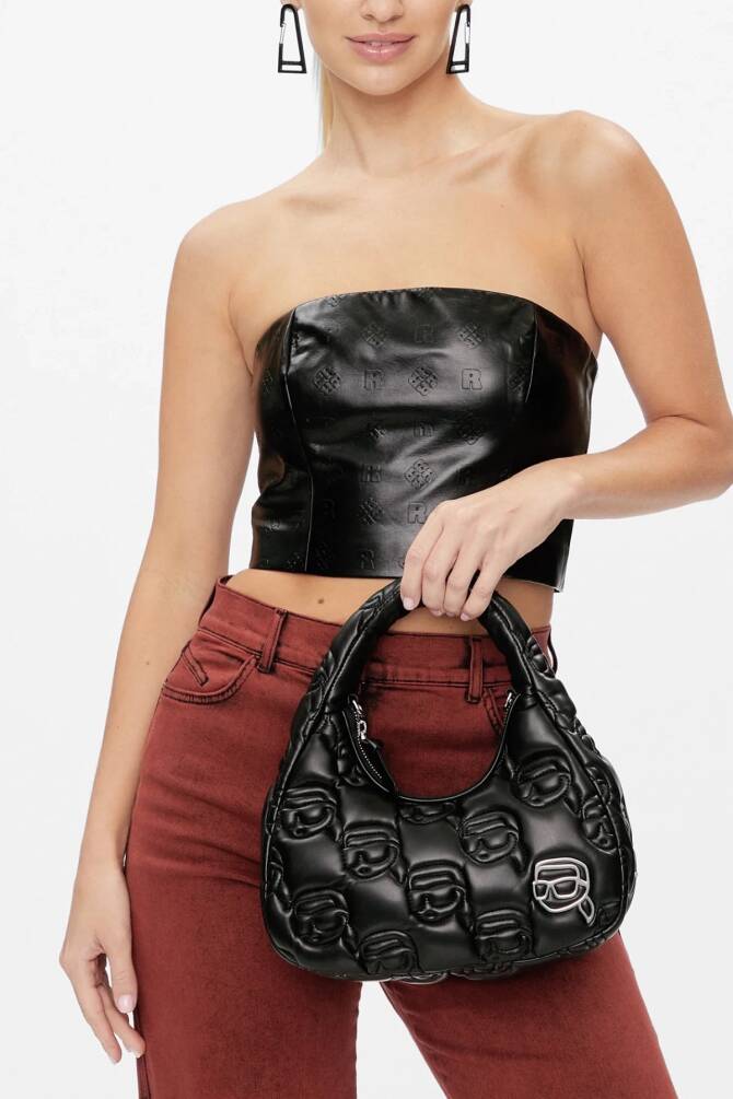 Karl Lagerfeld Kadın Mini Omuz Çantası Siyah - 2