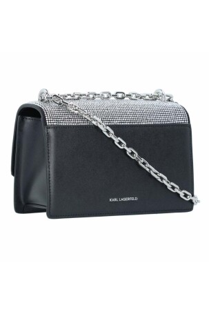 Karl Lagerfeld Kadın Mini Omuz Çantası Siyah/Gümüş - 2