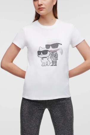 Karl Lagerfeld Kadın Tişört Beyaz - 1