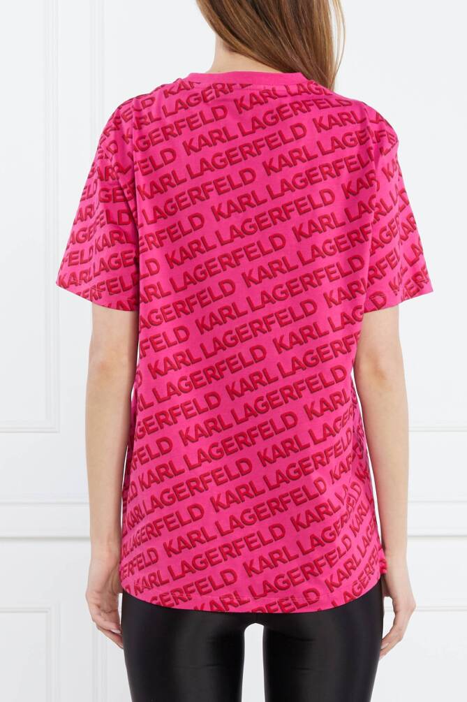 Karl Lagerfeld Kadın Tişört Pembe/Kırmızı - 5