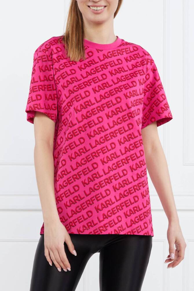 Karl Lagerfeld Kadın Tişört Pembe/Kırmızı - 1