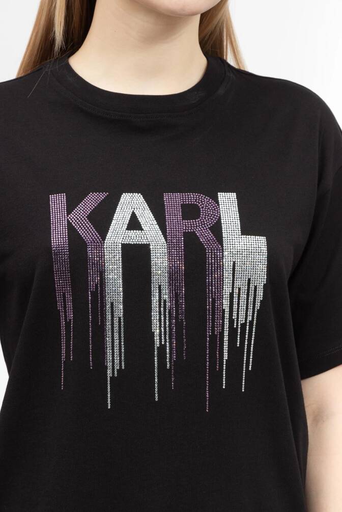 Karl Lagerfeld Kadın Tişört Siyah - 2