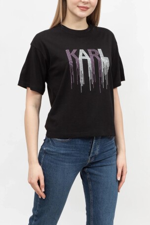 Karl Lagerfeld Kadın Tişört Siyah - 1