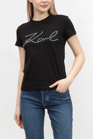 Karl Lagerfeld Kadın Tişört Siyah - 1