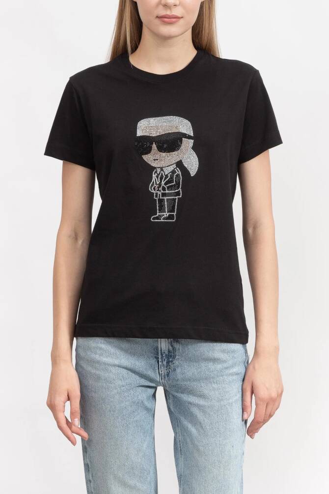 Karl Lagerfeld Kadın Tişört Siyah - 1