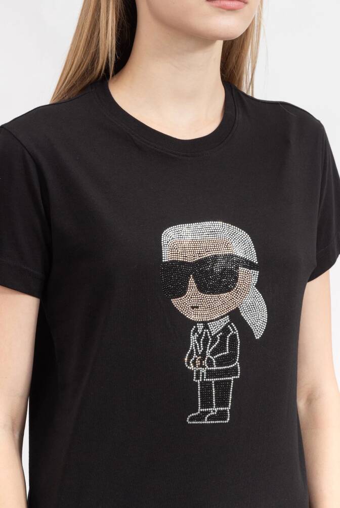 Karl Lagerfeld Kadın Tişört Siyah - 2