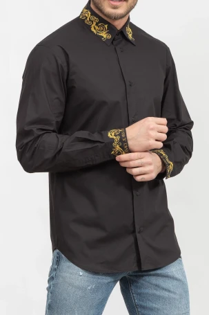 Versace Jeans Couture Erkek Gömlek Siyah - 1