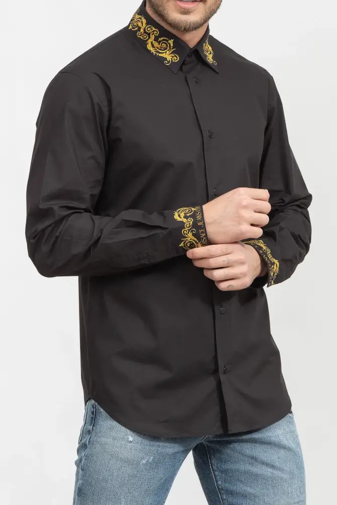 Versace Jeans Couture Erkek Gömlek Siyah - 1