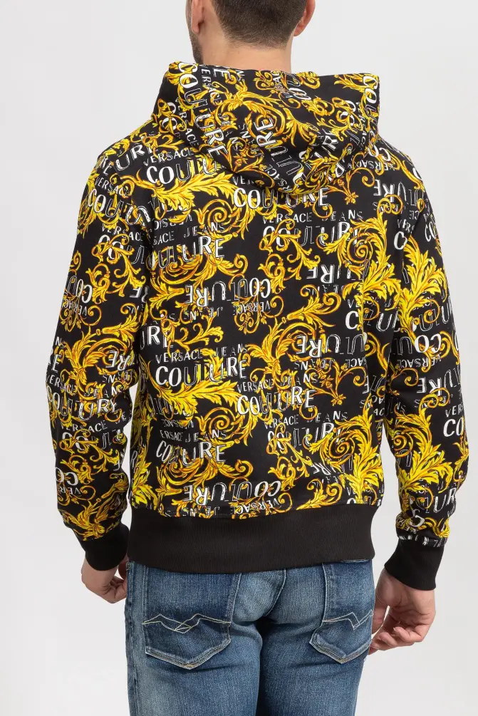 Versace Jeans Couture Erkek Sweathirt Siyah/Altın - 4