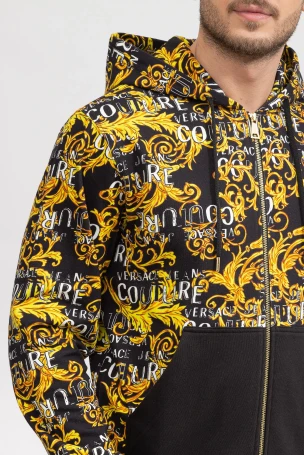 Versace Jeans Couture Erkek Sweathirt Siyah/Altın - 2