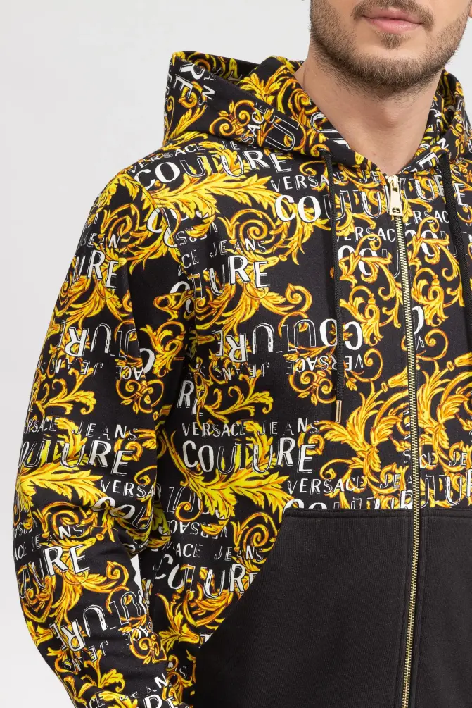 Versace Jeans Couture Erkek Sweathirt Siyah/Altın - 2
