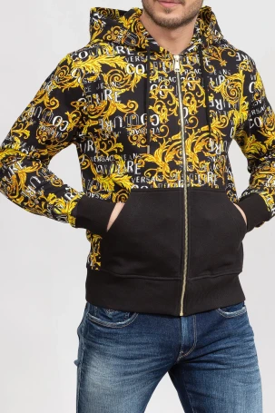 Versace Jeans Couture Erkek Sweathirt Siyah/Altın - 3
