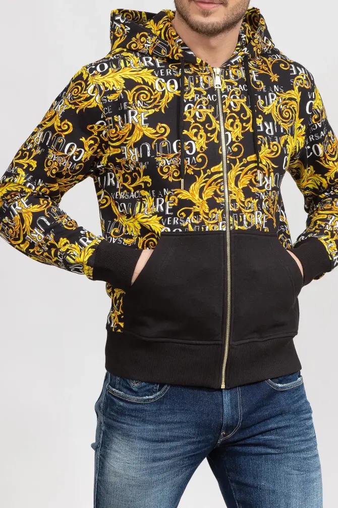 Versace Jeans Couture Erkek Sweathirt Siyah/Altın - 3