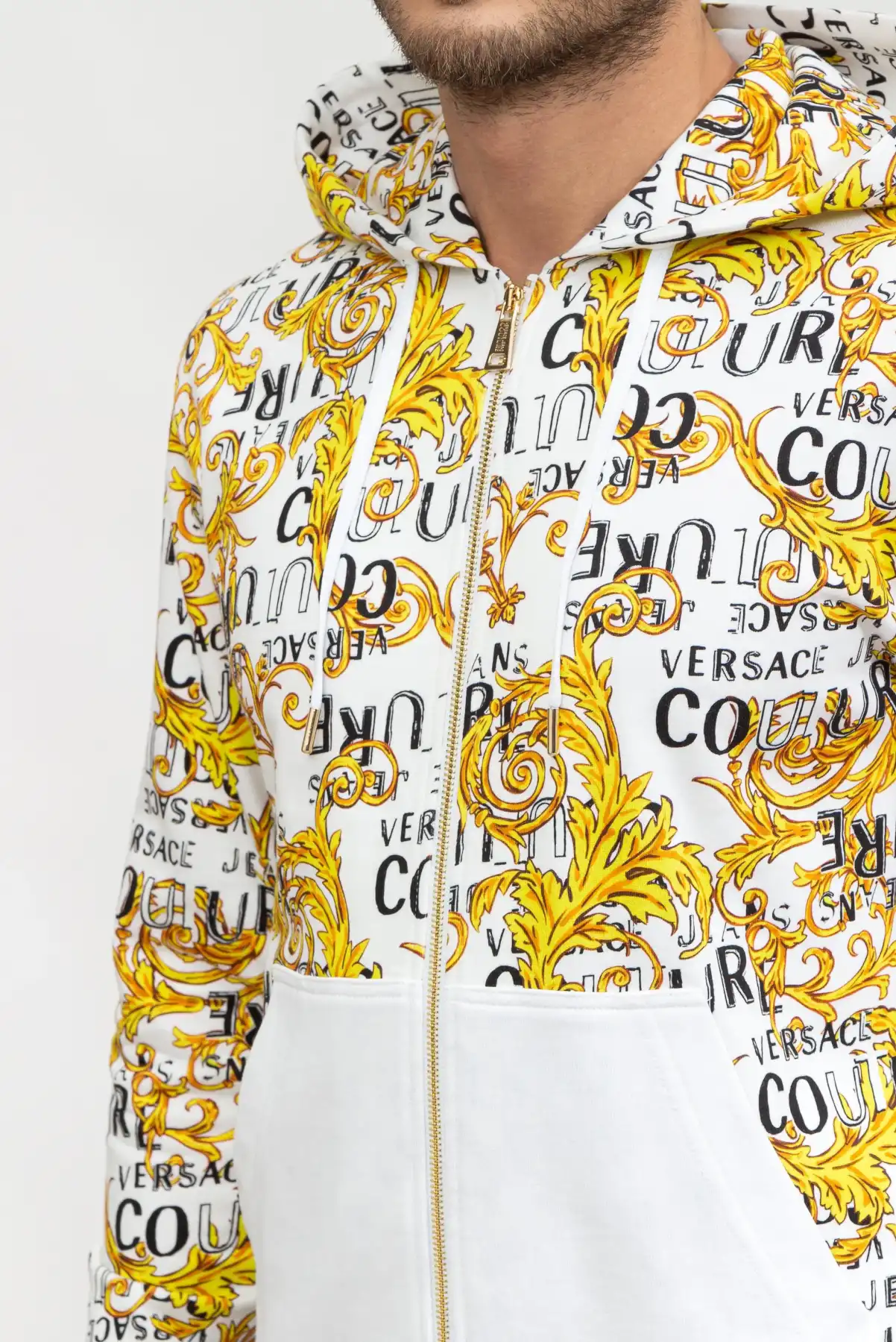 Versace Jeans Couture Erkek Sweatshirt Beyaz Alt n