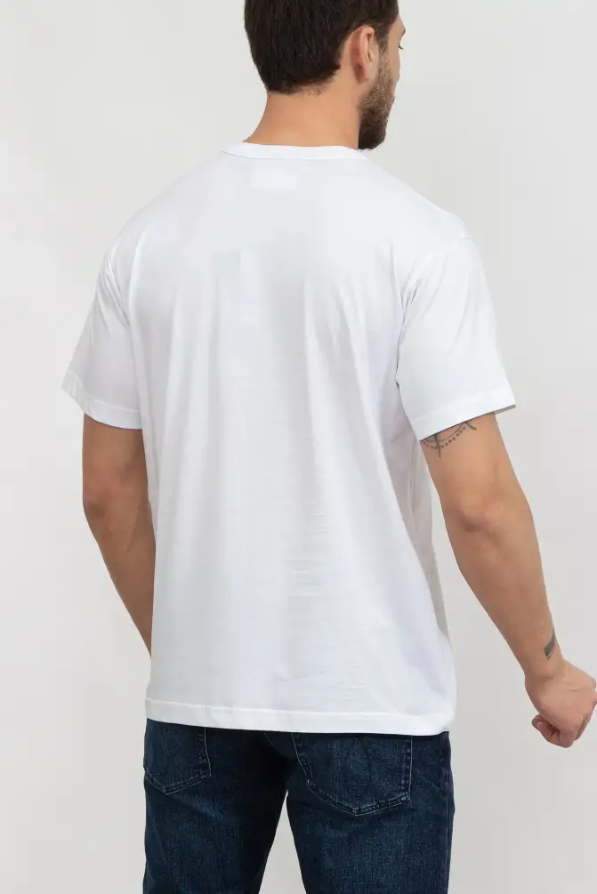 Versace Jeans Couture Erkek Tişört Beyaz/Altın - 4
