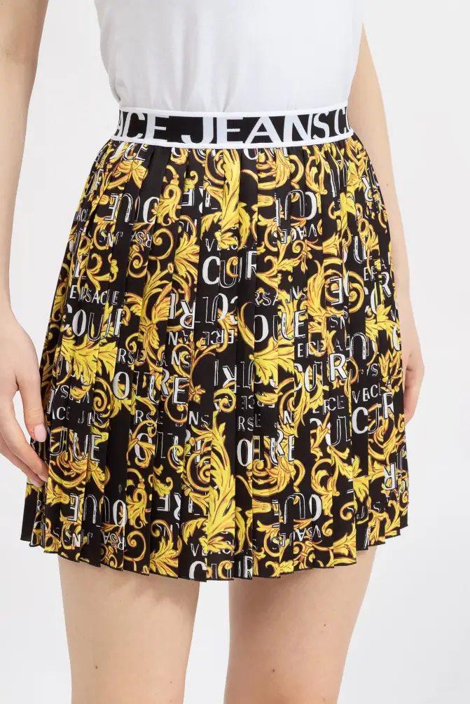 Versace Jeans Couture Kadın Etek Siyah/Altın - 4