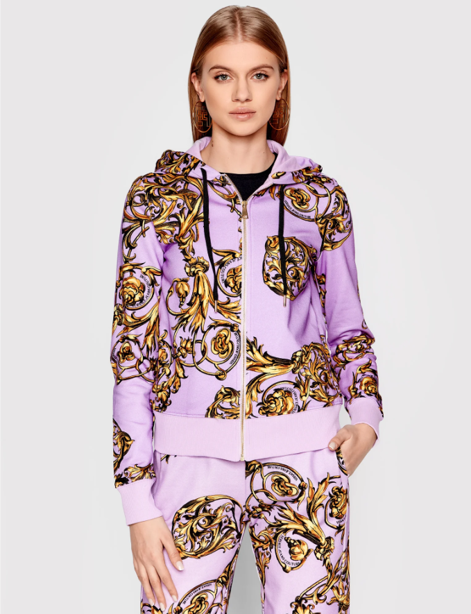 Versace Jeans Couture Kadın Sweatshirt Lavanta/Altın - 1