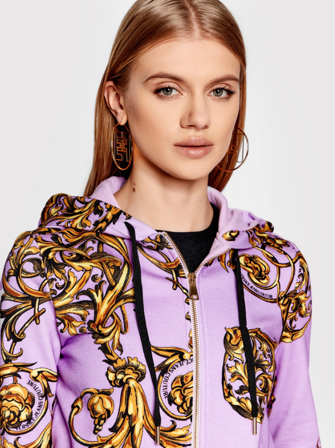 Versace Jeans Couture Kadın Sweatshirt Lavanta/Altın - 3