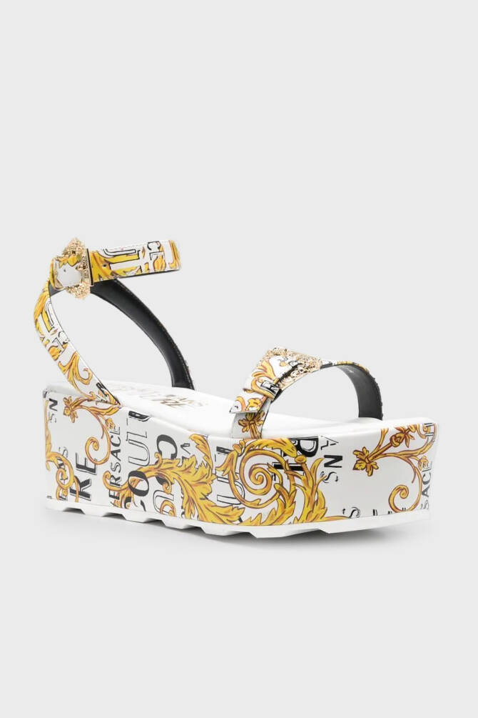 Versace Jeans Couture Kadın Terlik Beyaz/Altın - 1