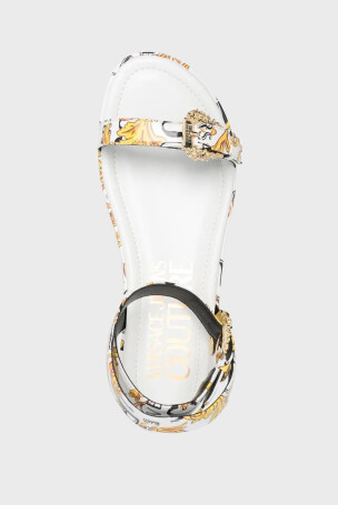 Versace Jeans Couture Kadın Terlik Beyaz/Altın - 3