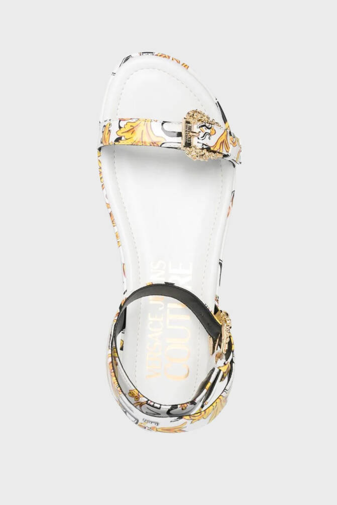 Versace Jeans Couture Kadın Terlik Beyaz/Altın - 3