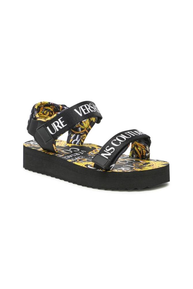 Versace Jeans Couture Kadın Sandalet Siyah/Altın - 1