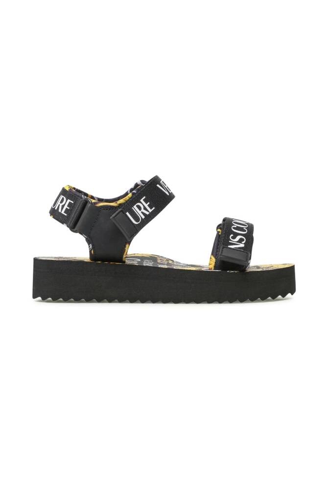 Versace Jeans Couture Kadın Sandalet Siyah/Altın - 3